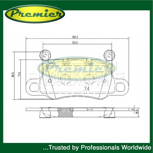 Premier rear brake pads - brake, set