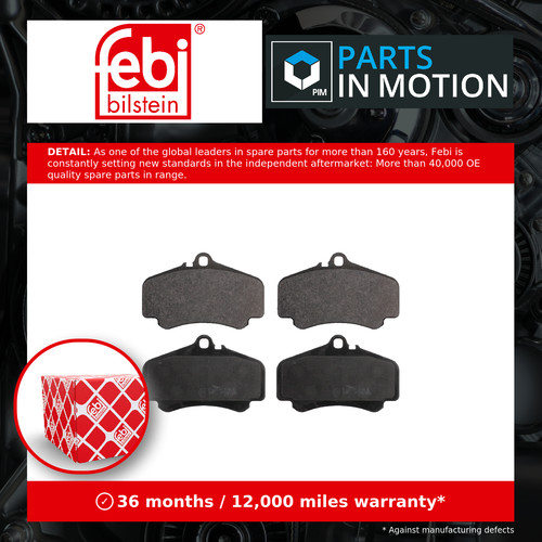 Brake pads set fits - pads, porsche
